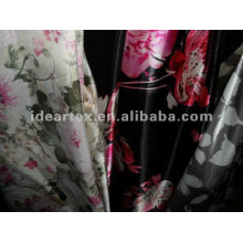 Printed Satin Silk-like Graceful Fabric for Lady Dress